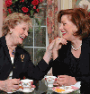 two women eating