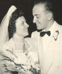 Vivian and Frank on their wedding day