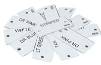 Aluminum braille clothing tags