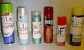 labeled cans