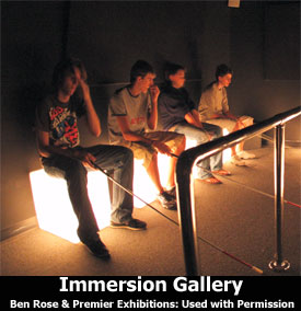 People in dark immersion gallery