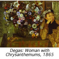 Degas: woman with chrysanthemums