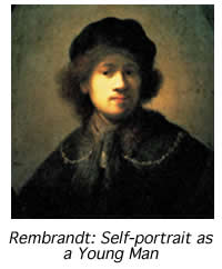 This is an image of Self-Portrait as a Young Man by Rembrandt