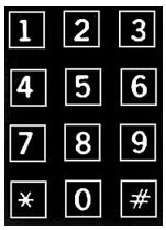 a telephone keypad overlay