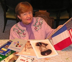 Kaye in 2001 doing research on the WWII 9th Infantry Division Normandy campaign