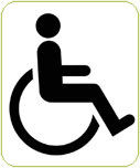 disability symbol showing person in a wheelchair