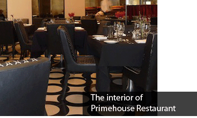 The interior of Primehouse Restaurant