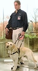 Jeff with his guide dog Vincenzo