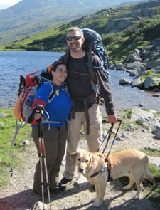 Randy, his fiance Tracy, and Quinn on the trail