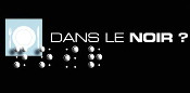 The Dans le Noir logo. It contains braille and a dinner plate on a black background. Source: Dans le Noir
