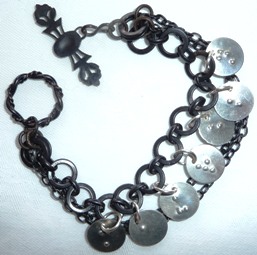 chain bracelet with braille charms