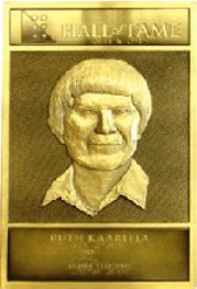 Ruth Kaarlela Hall of Fame plaque