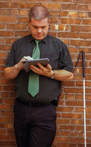 Man holding Ipad 