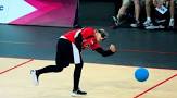 Amanda playing goalball