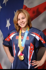 amanda wearing USA goalball uniform