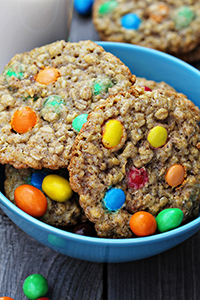 cookies with colorful candy mixed in