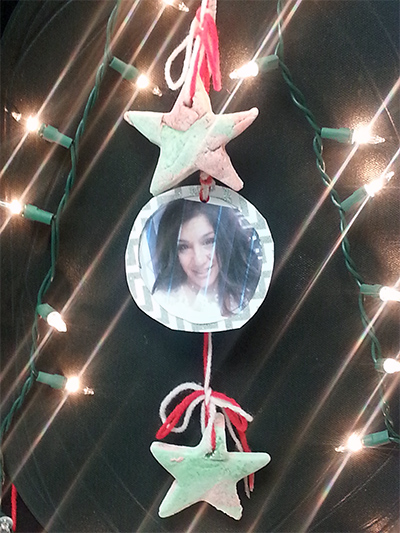 peppermint stars ornament