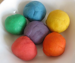 balls of colored playdough