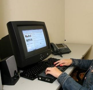 woman at computer