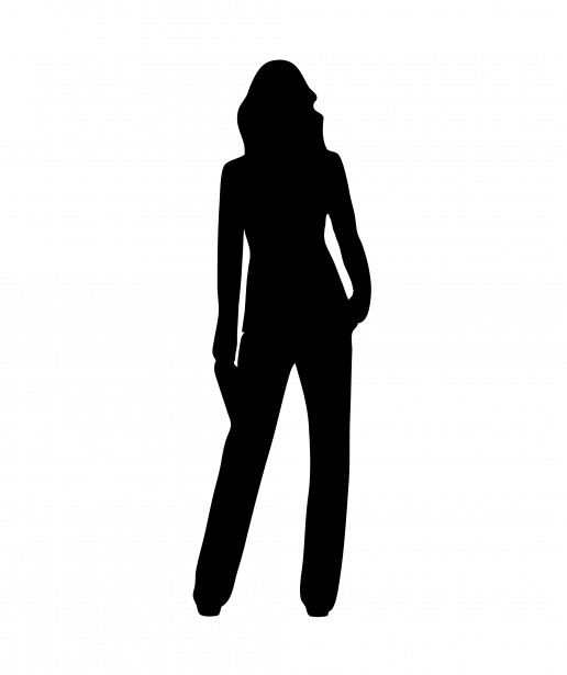 Black silhouette defining a female body shape. source: openclipart.org/media/people/nicubunu nic