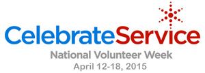 national volunteer logo saying celebrate service
