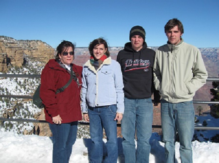 Audrey with three teenagers