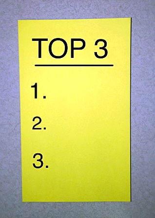 blank list titled top three