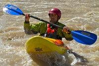 Erik Weihenmayer kayaking