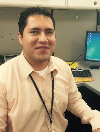 Irwin Ramirez at his desk