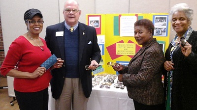 left to right: Shirley Rogers, VIP Program Coord, Mr. Dean Durden, Alabama Lions Club, Mrs. Annie Bascomb, GLC Director, Mrs. Mary Harris, Macon County RSVP