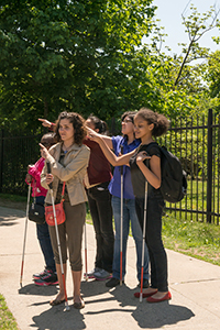 group of blind teenagers