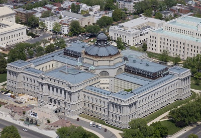 aerial view of Thomas Jefferson Building, Library of Congress. Photo by Carol M. Highsmith