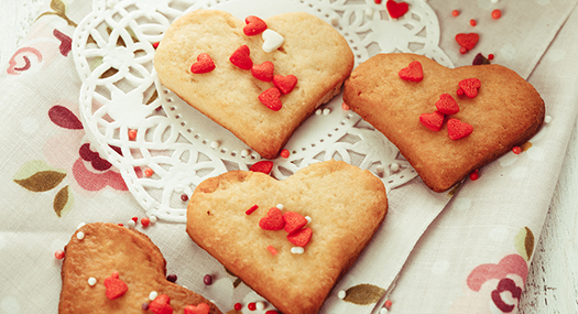 cookies shaped like hearts