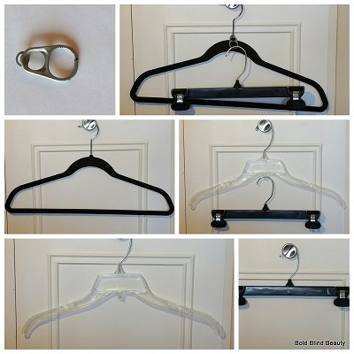 variety of clothes hangers using soft drink pull-tabs to create series of hangers. Attributed to 'BoldBlind Beauty'