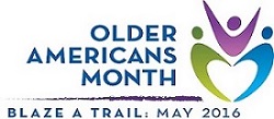 Older Americans Month 2016 logo Blaze a Trail