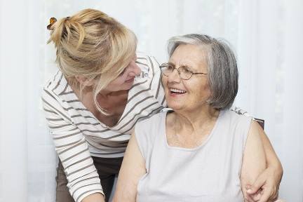 older woman and adult daughter