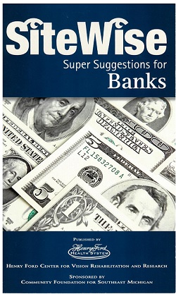 front of pamphlet Super Suggestions for Banks with picture of currency on front