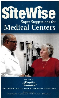 SiteWise Medical Center pamphlet super suggestions with picture of doctor and older patient