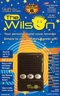 wilson recorder in packaging with features listed 