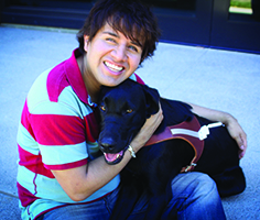 Belo Cipriani with his guide dog