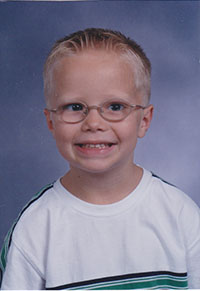 Jake in kindergarten with new eye