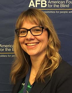 Headshot of Emily Coleman at the 2017 American Foundation for the Blind Leadership Conference