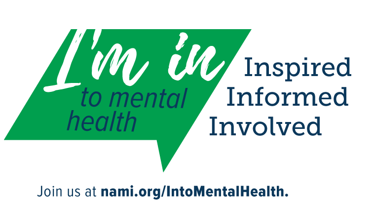 logo saying I'm into mental health inspired informed involved national alliance of mental health 