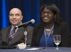 Denna Lambert speaking during a panel at AFBLC 2017