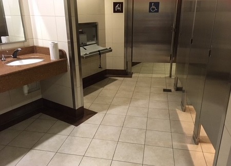 row of stalls in public bath