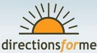 The Directions for Me logo, also featuring a stylized sun rising over the horizon
