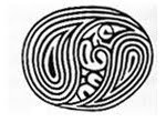 The Hear and There logo. It looks like a black and white line drawing, resembling a thumb print